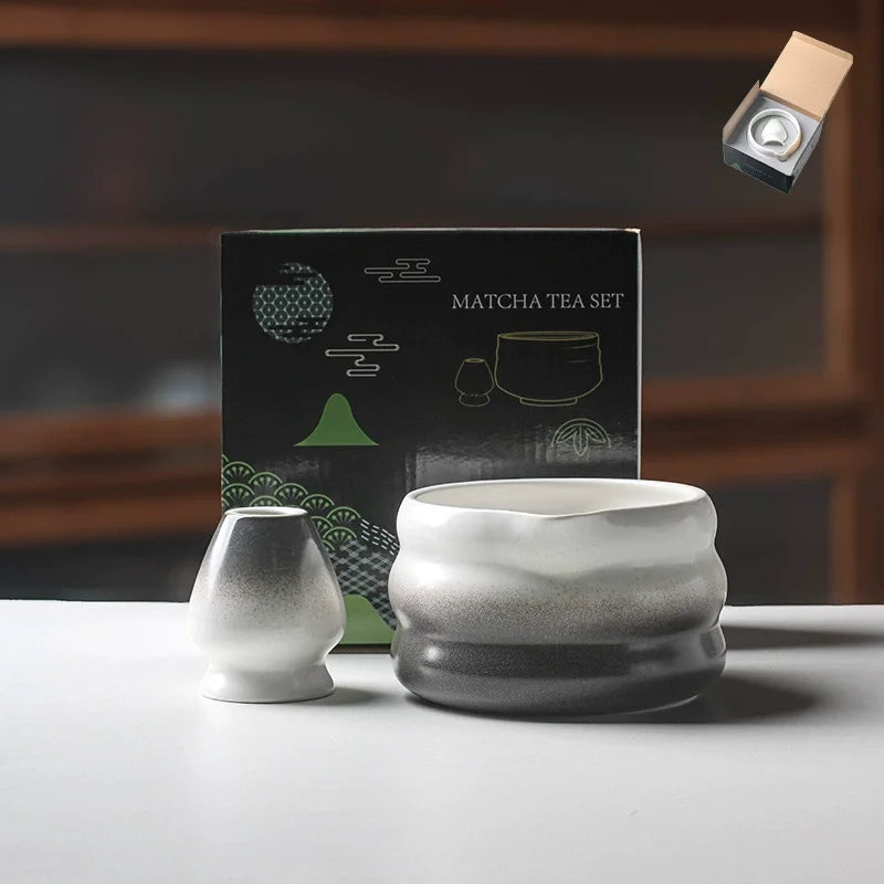 Ensemble Matcha japonais avec bol en céramique, fouet Matcha en bambou et cuillère à thé pour bricolage, outils de fabrication de thé, accessoires, 1/2/4/5/7 pièces