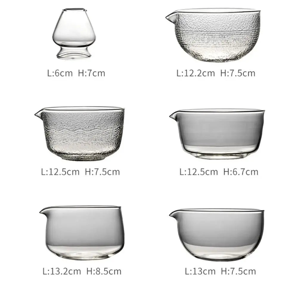Bol à Matcha Transparent en Verre – Différents Modèles et Tailles