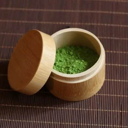 Boîte en Bambou pour Matcha – Fait Main – Capacité 20g – Style Japonais
