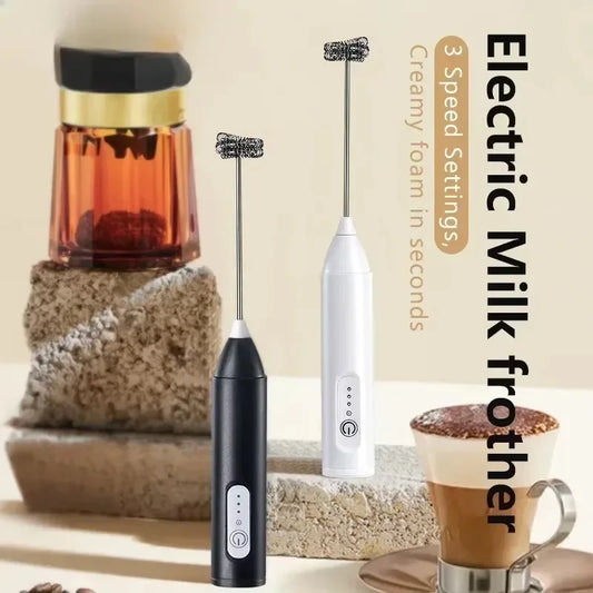 Mousseur à lait électrique sans fil – Recharge USB, 3 vitesses