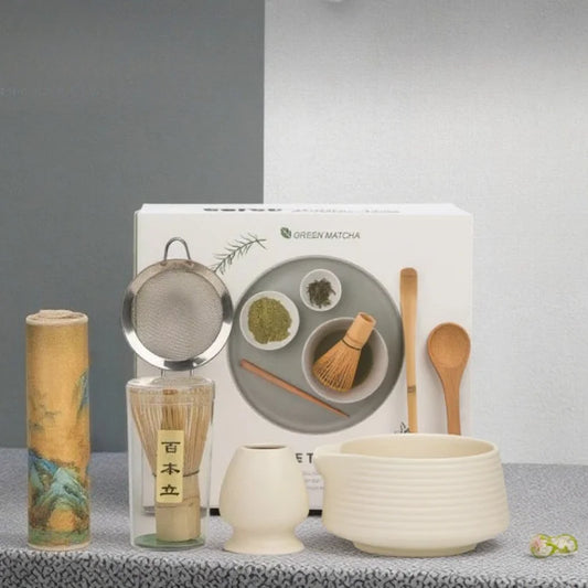 Ensemble Matcha avec bol Matcha rose, 8 pièces, fouet Matcha, support Chasen en céramique, cuillère à thé au whisky, coffret cadeau, Kit Matcha pour les amateurs de thé