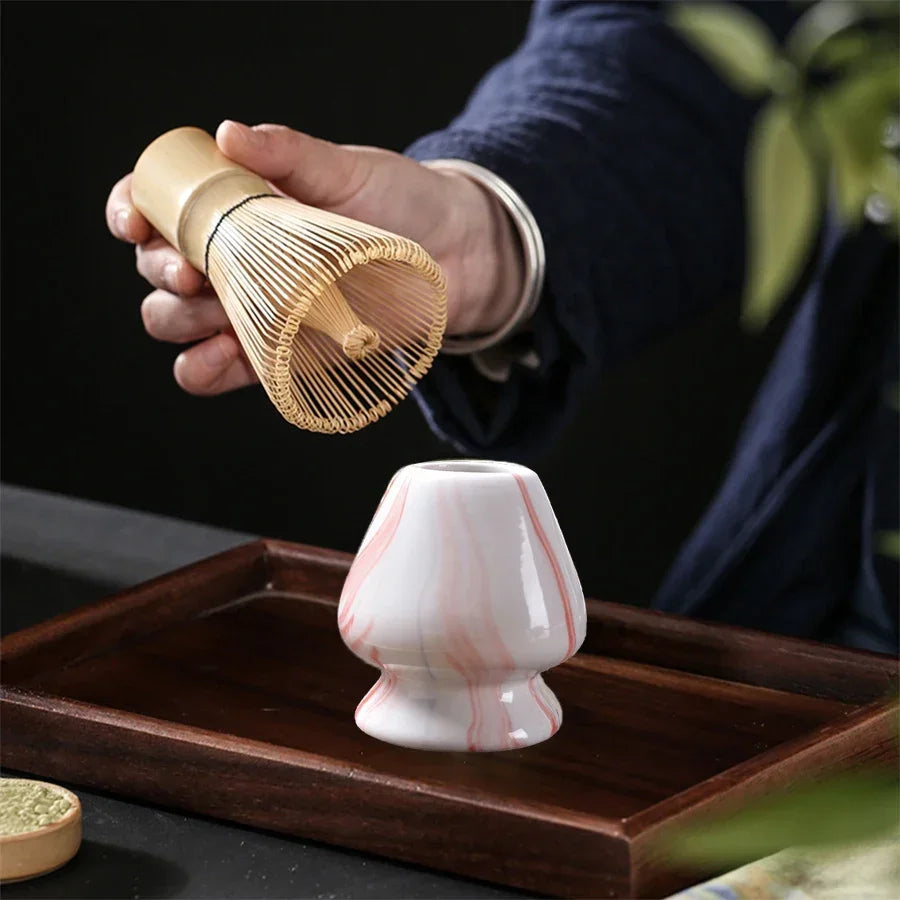 Kit Matcha Cérémonial – Lot de 4 accessoires (fouet, support, cuillère, tamis)