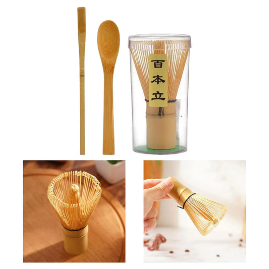 Kit Fouet Matcha Bambou – Set de 3 pièces | Chasen, Cuillère & Spatule Traditionnelles | Fait Main, Idéal Débutants & Experts
