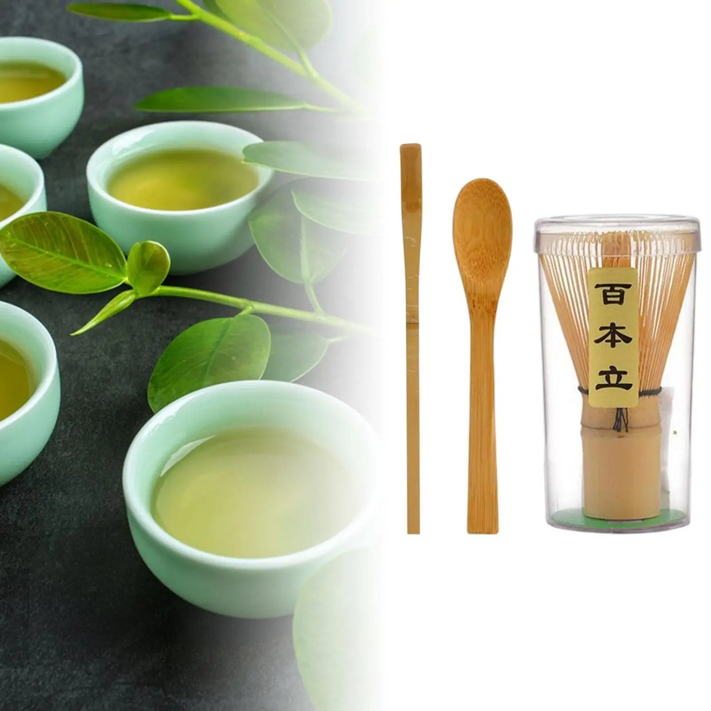 Kit Fouet Matcha Bambou – Set de 3 pièces | Chasen, Cuillère & Spatule Traditionnelles | Fait Main, Idéal Débutants & Experts