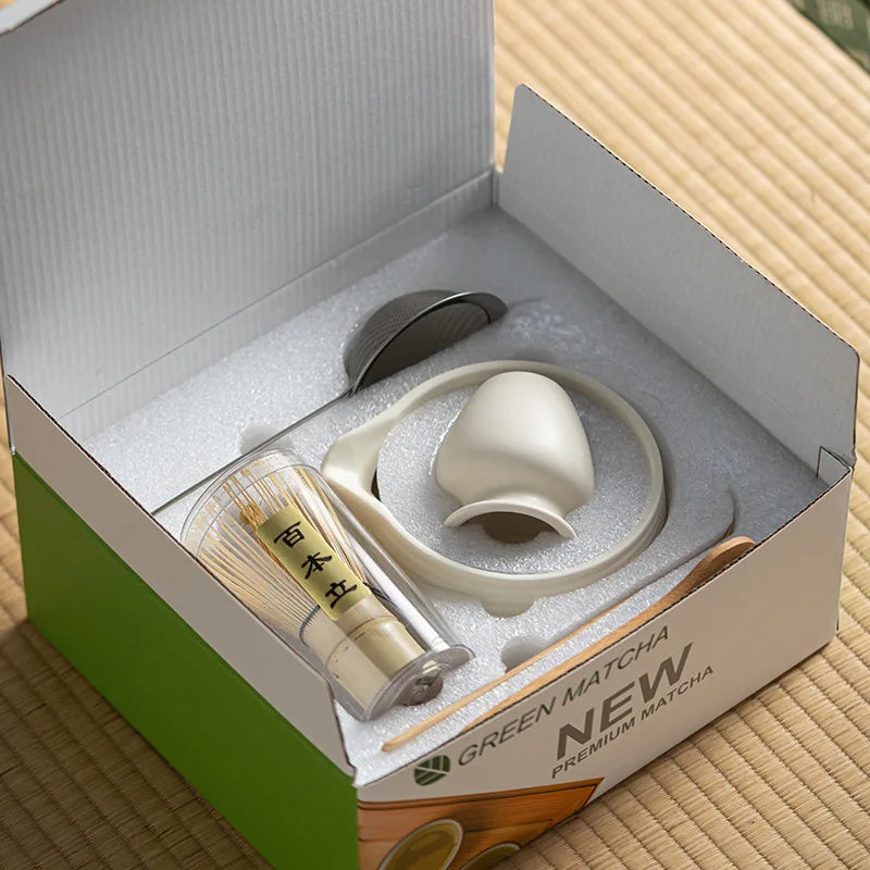 Ensemble Matcha avec bol Matcha rose, 8 pièces, fouet Matcha, support Chasen en céramique, cuillère à thé au whisky, coffret cadeau, Kit Matcha pour les amateurs de thé