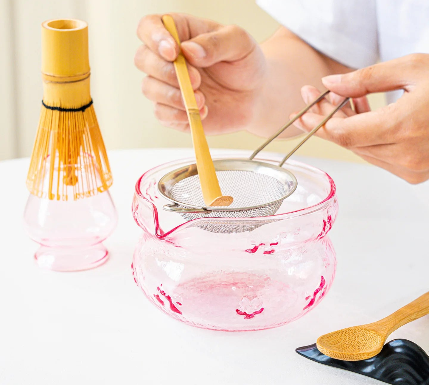 Bol Matcha Matcha en verre rose et violet, résistant à la chaleur, service à thé Kung Fu, accessoires cérémonie Matchas, bol mélangeur, outils de cuisine